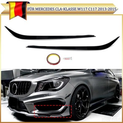 Für Mercedes-Benz CLA C117 W117 13-15 Front Canard Spoiler Lippe Splitter Flaps
