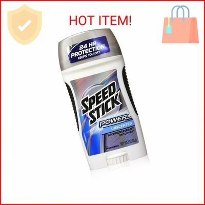 Speed Stick by Mennen Power Antiperspirant & Deodorant Solid, Unscented 3 oz