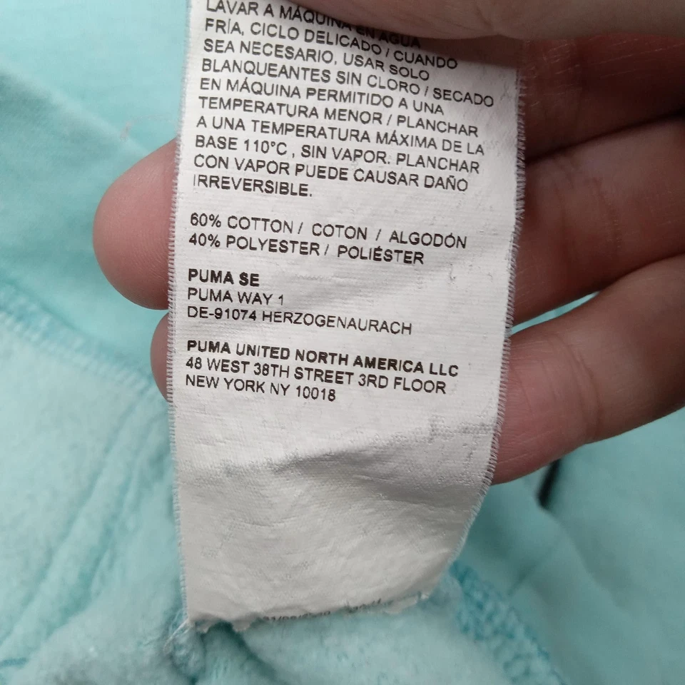 Sudadera Puma Juvenil Mediana 10-12 Verde Azulado Sudadera con Capucha Polar Logo Pullover Niños Suéter Foto 4 de 4