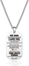 to My Son Necklace from Dad Mom Never Forget How Much I Love You Birthday Christ