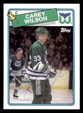 1988 Topps Hockey #75 Carey Wilson Signed Autograph (no COA) *d2