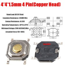 SMD Micro Tactile Switch 2-4 Pin Miniature Push Button Switches 12V Tact Switch