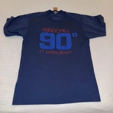 Vintage Screen Stars Best Windchill 90 FT Myers Beach Graphic T Shirt Mens L