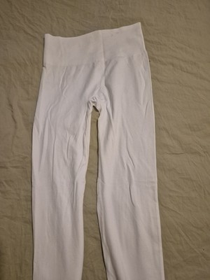 Warners Blissful Benefits White Ribbed Seamless Leggings 2X/3X