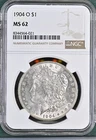 1904-O Morgan Dollar NGC Certified MS62