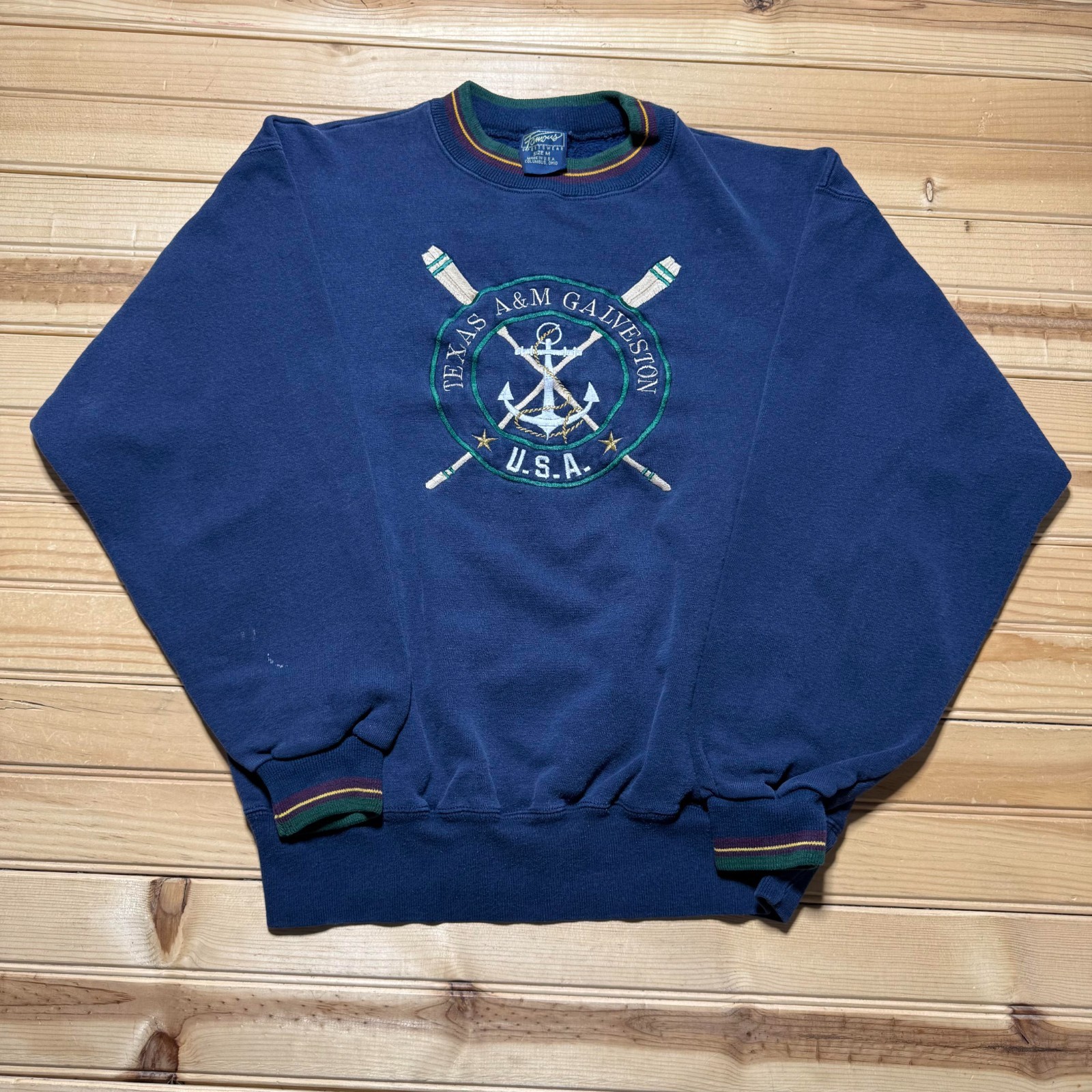 Vintage 90s Texas A&M University Galveston Embroidered Sweatshirt USA - Medium