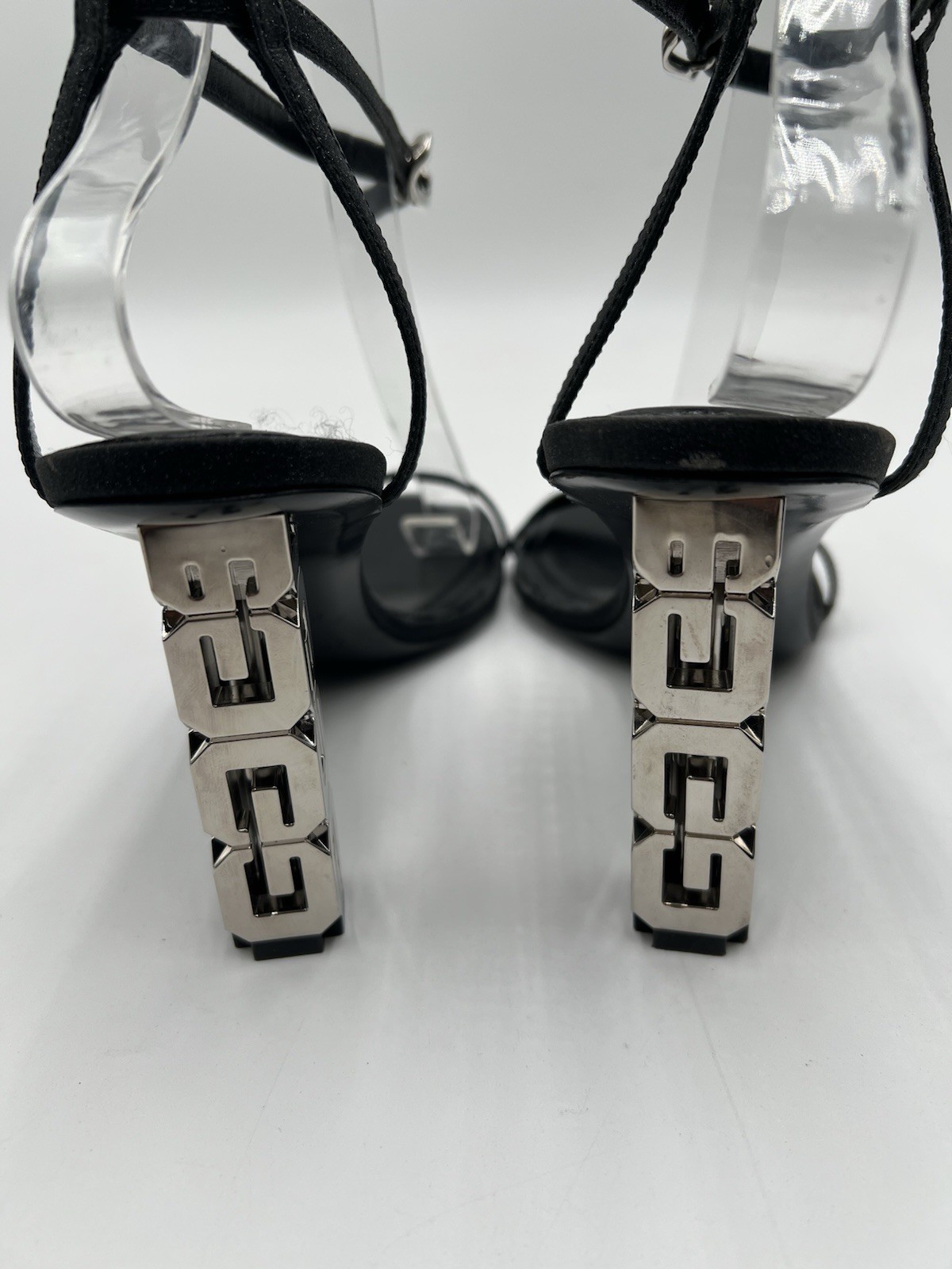 Givenchy G Cube glitter ankle-strap sandals in black sculpted G heel Size 38 thumbnail 4