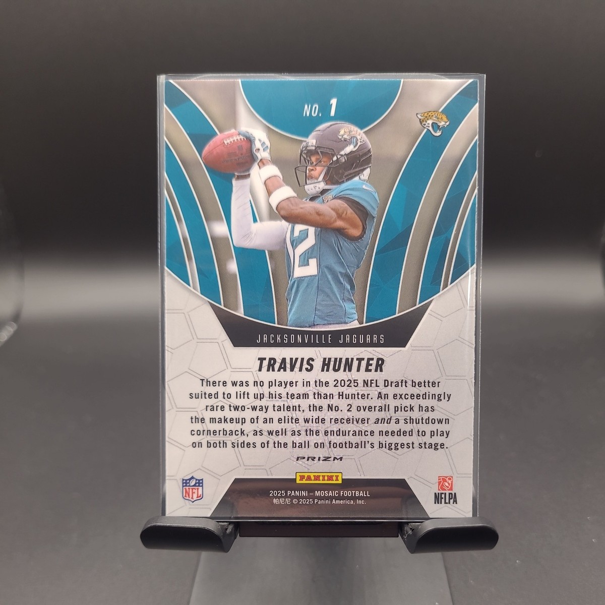 2025 Panini Mosaic Travis Hunter Rookie Elevate Orange - Jaguars