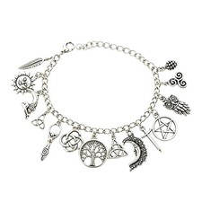 Vintage Witchy Charm Bracelet for Women, Celtic Tree of Life