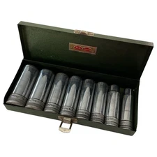 S-K Tools 40830 1/2" Drive 12 Point SAE Deep Socket Set 8pc 1/2"-15/16" USA