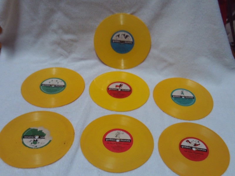 Vintage 1960's Little Golden Book Records--7 Records--Several Titles
