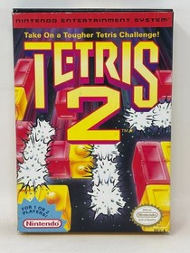 NES Nintendo - Tetris 2 - CIB Complete in Box w/ Manual - Clean Box / Tested