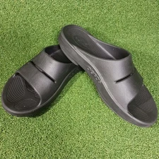 OOFOS Ooahh Mens Sz 9 Womens Sz 11 Slide Recovery Comfort Sport Sandal Black