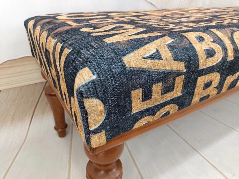 Silla de cocina, banco de zapatos, mesa auxiliar, muebles de exterior, banco boho, banco boho Foto 4 de 4