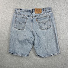 Vintage Orange Tab Levis 550 Shorts Mens 36 Blue Denim Relaxed Fit Y2K