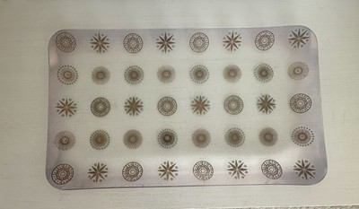 Vtg Dorothy Thorpe Style Glama Glass Atomic Starburst Serving Platter MCM 