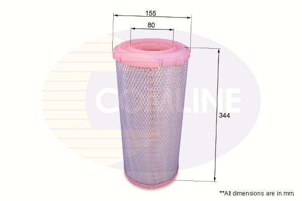 Air Filter 155 mm Outer Diameter 344 mm Height Fits Iveco Daily COMLINE EAF217
