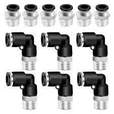 12PCS 1/4 Inch Tube OD x 1/4 Inch NPT Thread Elbow and Straight Combination 1...