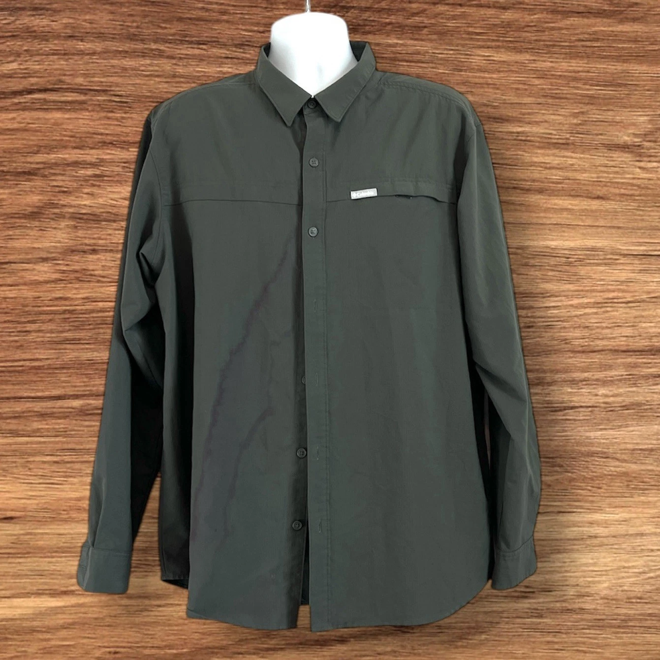 Columbia Omni Shade Mens Size XL Sun Protection Outdoor Button-Up Gorpcore Shirt