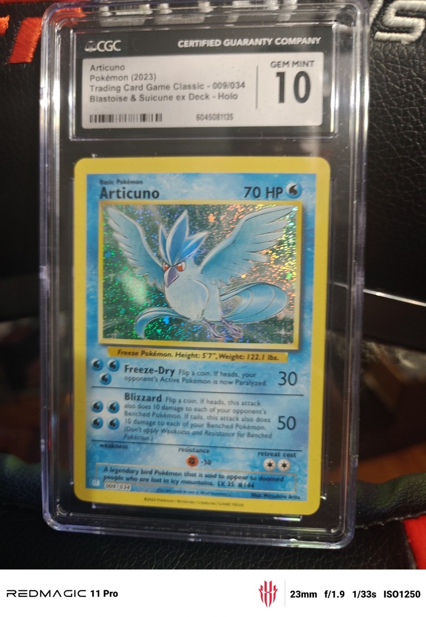 CGC 10 Gem Mint Articuno 009/034 Holo Pokémon TCG Classic