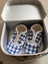 Scarpe bambino Dior prime blu neonato 0-6 mesi 10,5 cm con scatola mai indossate autentiche