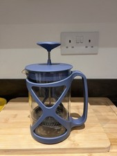 Blue Plastic frame Glass cup French Press Coffee Maker 3 Cup Cafetière Primula