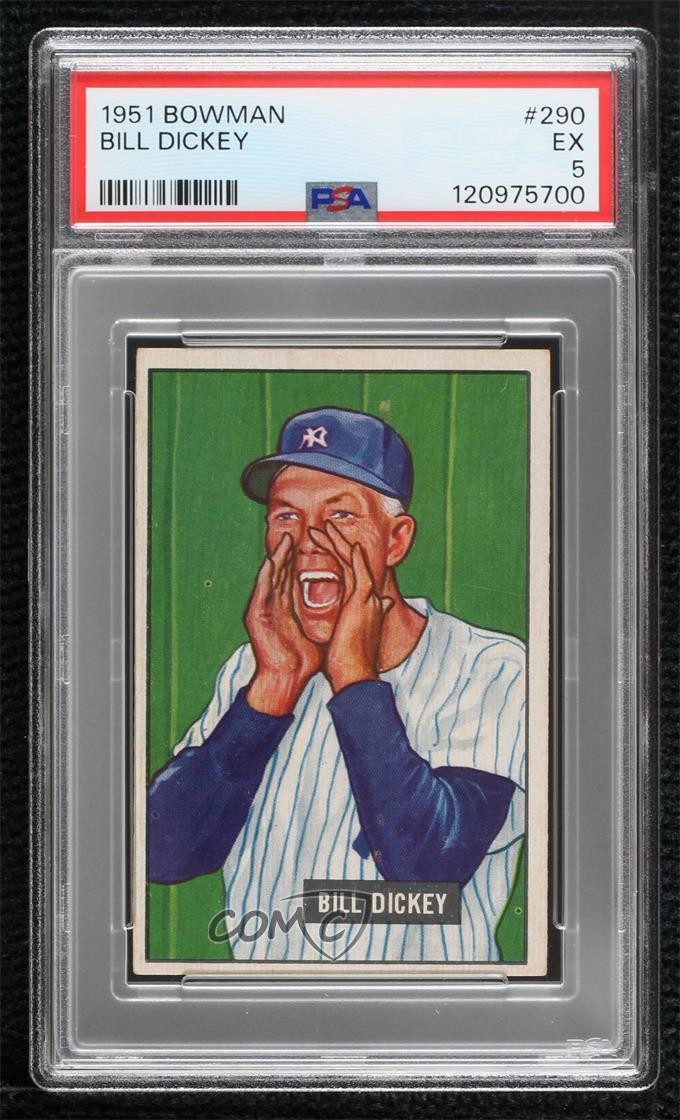 1951 Bowman Bill Dickey #290 PSA 5 HOF 10fh