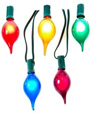 Kurt Adler Ul 10-Light G45 Multi Teardrop Light Set Multicolor