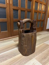 Vintage Wooden Umbrella Stand 80cm Old House Decor Used