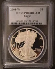 2008-W American Silver Eagle Dollar PR69DCAM PCGS Proof 69 Deep Cameo 1oz