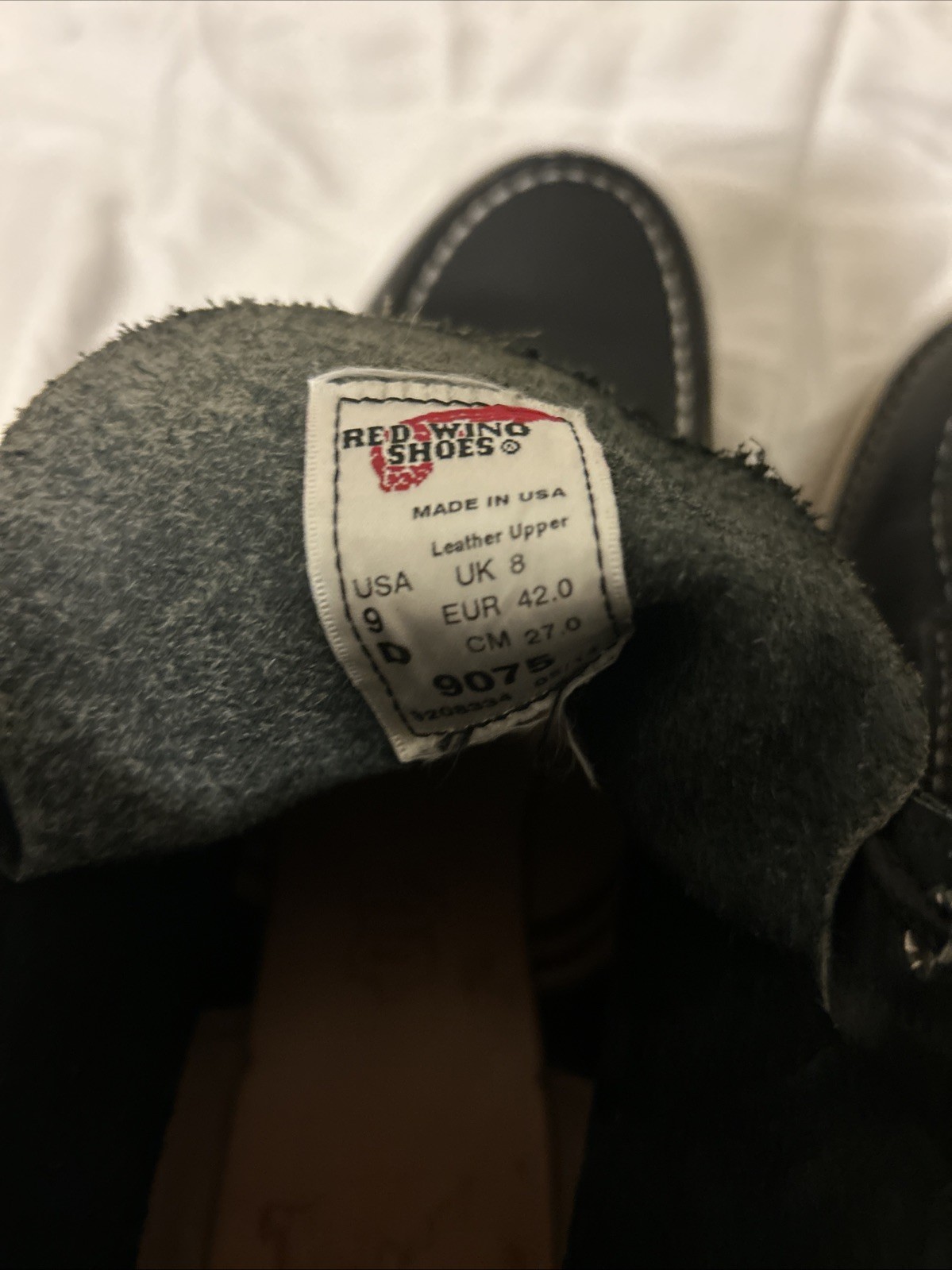 Red Wing Heritage Men's Moccasin Boots Size 9 D Black Leather  9075