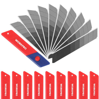 WORKPRO 100-PC Snap-off Blades 18mm Utility Knife & Box Cutter Replacement Blade
