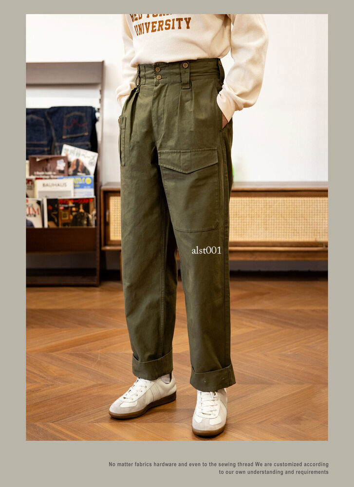 Redtornado Vintage British Army OG-107 HBT Military Pants