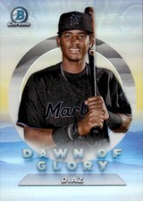 2020 BOWMAN CHROME DAWN OF GLORY INSERT MIAMI MARLINS - LEWIN DIAZ #DG-11