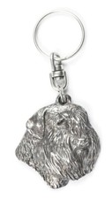 Bouvier des Flandres - Pendentif chien argenté, décoration de sac à main, penden