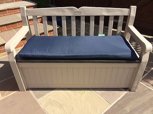 Keter Eden Plastic Garden Storage Bench Comes With Seat Pad Image Is Loading Keter Eden Plastic Garden Storage Bench Comes With