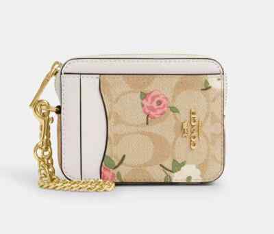 バッグ coach porch Card case patchwork flower Coach Zip Card Case With Floral Cluster Print | Brixton Baker