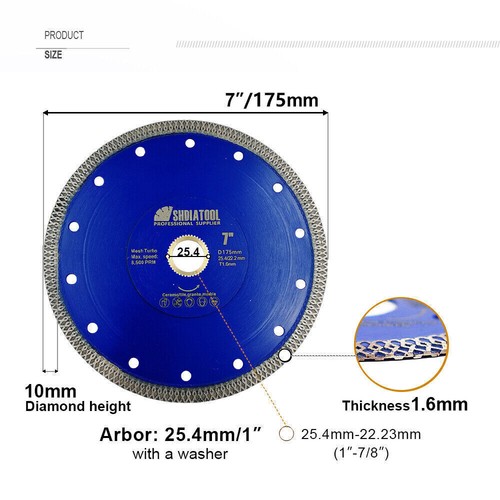 Ø85mm-350mm Diamant Trennscheibe Fliesensägeblatt Porzellan Keramik Trennscheibe - Picture 14 of 19