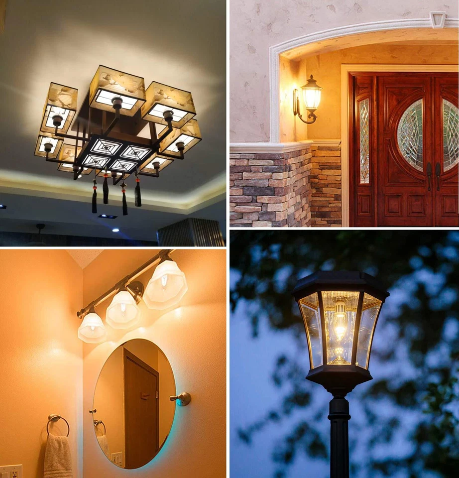 BRIMAX F15 E26 LED Post Bulbs 6W 60W Dimmable Candle Ceiling Fan Lantern Bulbs - Image 2 of 4