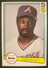 1982 Donruss #425 Eddie Miller! Atlanta Braves