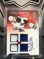 2019-20 Panini Prime Quad Material #PRVK Vitali Kravtsov RC 160/199 Autograph