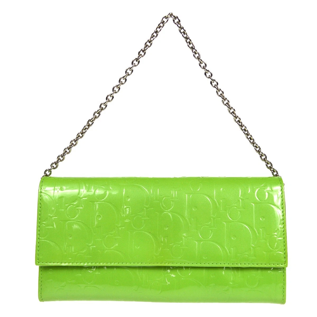 Christian Dior Trotter Chaîne Portefeuille Sac à Main Vert Clair Brevet 02LU0079 28012