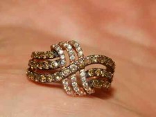 2Ct Simulated White Chocolate Diamond Engagement Ring Rose Gold Plated Silver