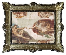 Gemälde Creation of Adam by Michael Angelo Die Erschaffung Adams 56x46 cm Mix