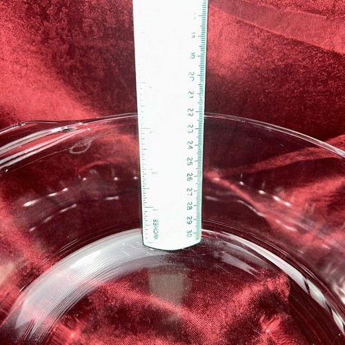 Vintage Anchor Hocking 3 Qt Clear Glass XLarge Mixing Bake Bowl w/ Handles #439 - Picture 4 of 18