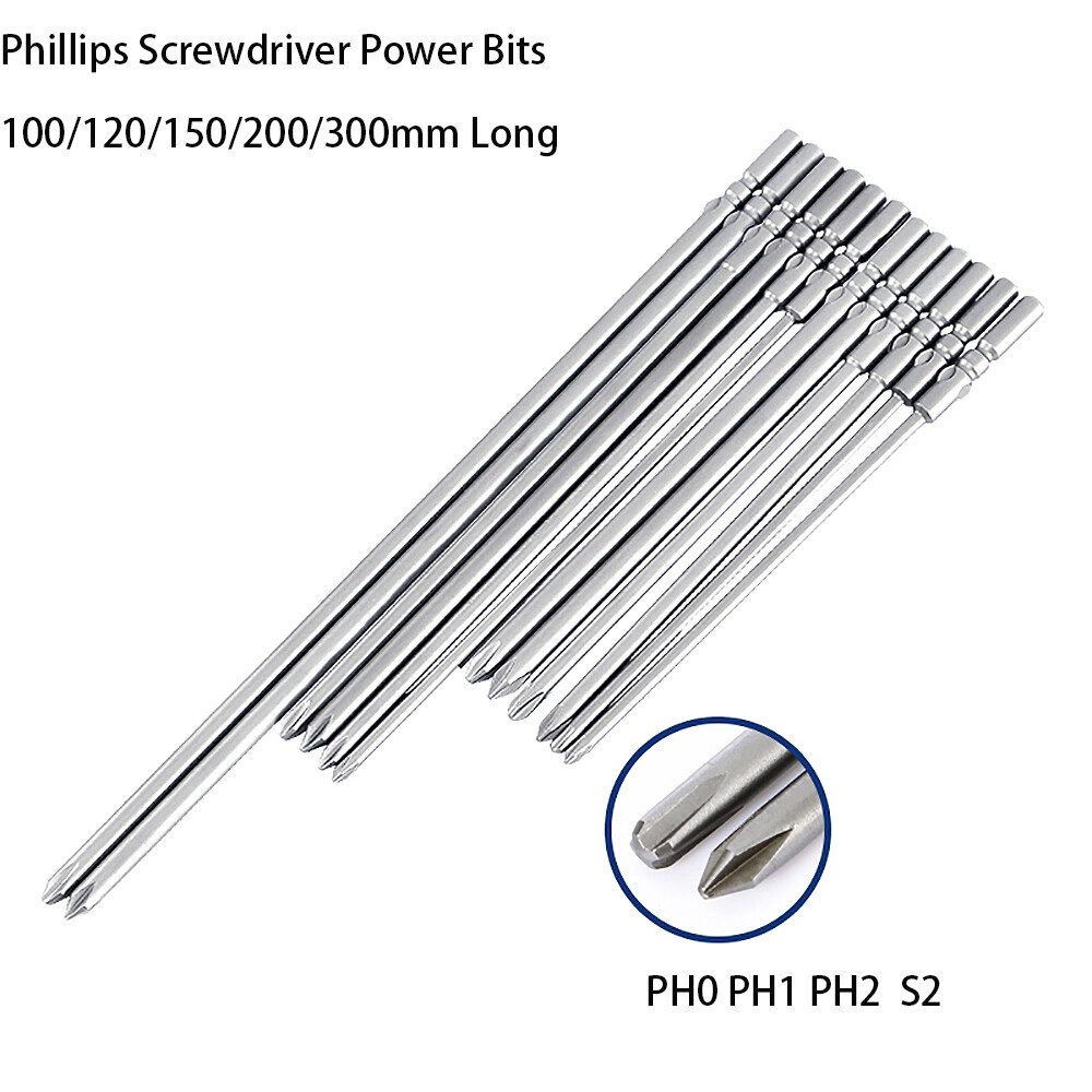 Phillips Screwdriver Bits PH0 PH1 PH2 Long Screw Driver Drill Bit