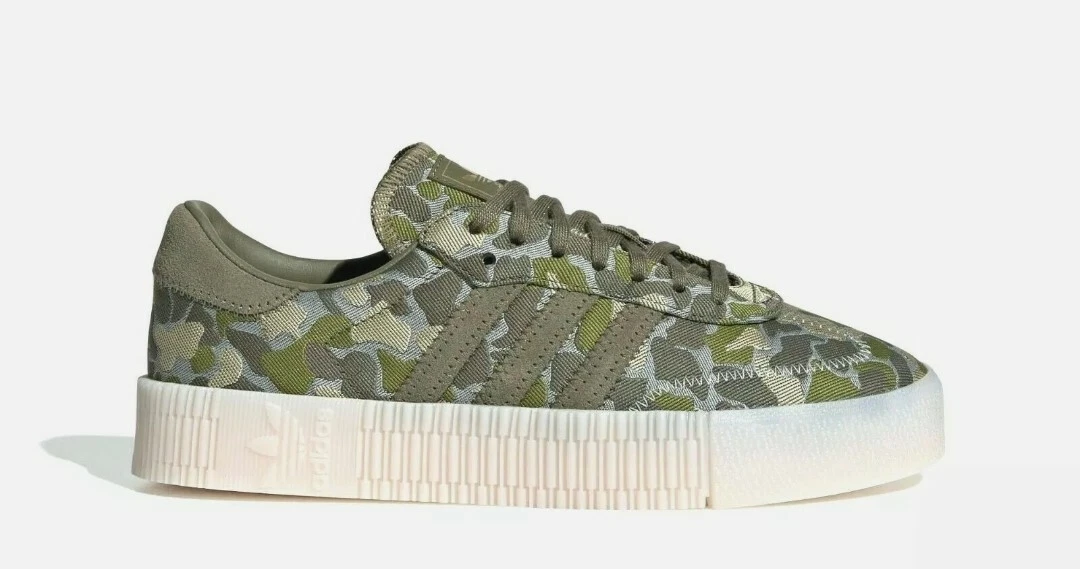 oogst schipper Dinkarville Adidas SambaRose Camo Patch Women's Athletic Sneaker Casual Shoe Army Green  7 | eBay