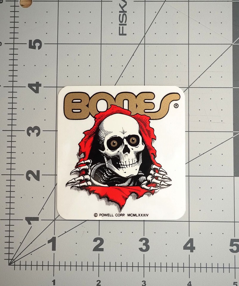NOS Ripper - Bones Sticker, Vtg 2000 Powell Skateboard. | eBay
