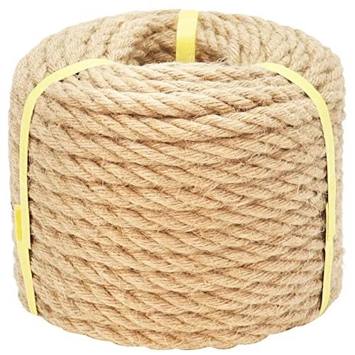 1OO% Natural Hemp Rope 49 Feet 1/2 inch Ply Jute Rope All Purpose Cord for  Cr