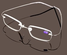 Lightweight Slim Rimless Wire Reader - Flexible Reading Glasses Anti-reflective